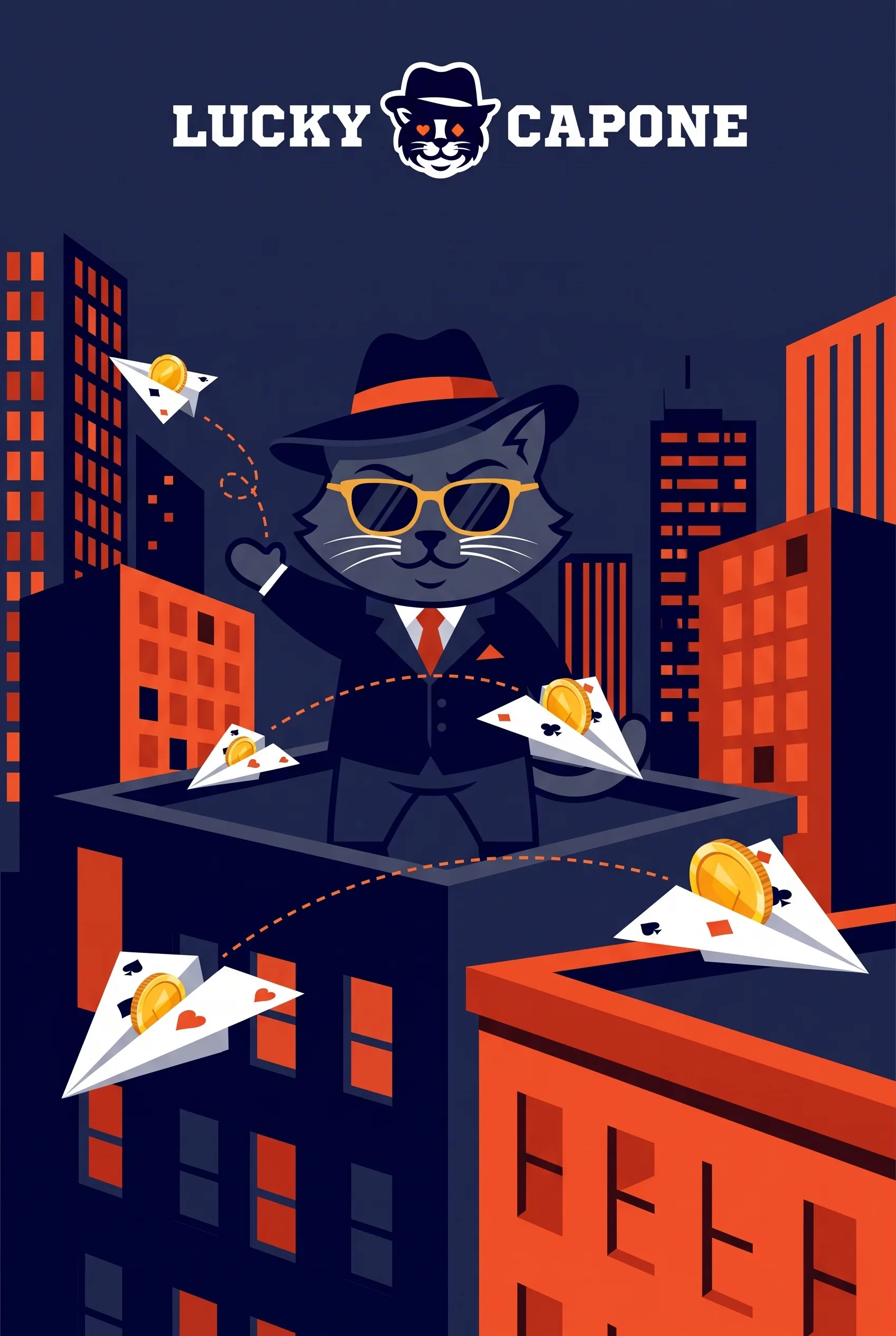 Lucky Capone deposits and withdrawals illustration
