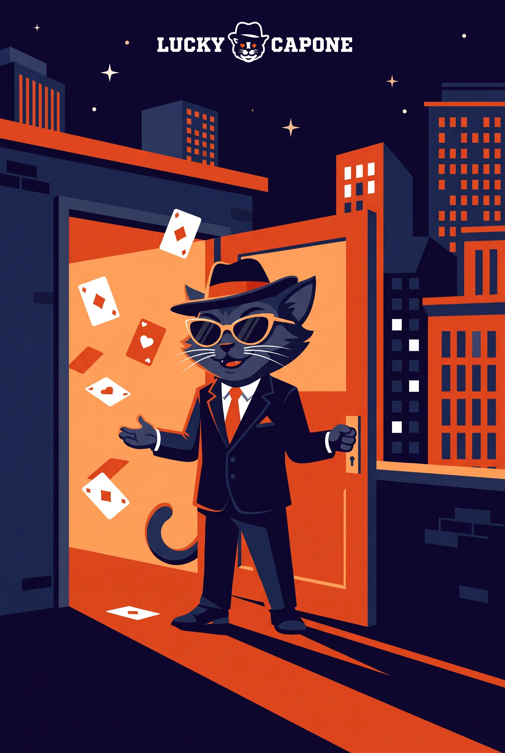Lucky Capone account registration illustration